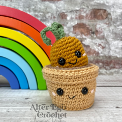 No Sew Potato in Pot amigurumi pattern by Alter Ego Crochet