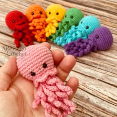 No Sew Jenny the Jellyfish chenille amigurumi pattern by Alter Ego Crochet