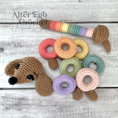 Ringo the Rainbow Dog Stacking Toy amigurumi pattern by Alter Ego Crochet