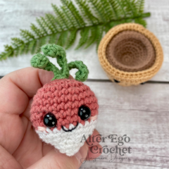 No Sew Radish In Pot amigurumi pattern by Alter Ego Crochet