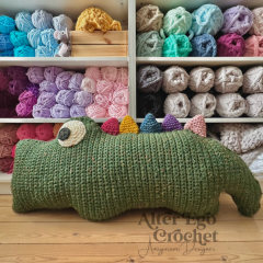 Carl the Crocodile Pillow amigurumi by Alter Ego Crochet