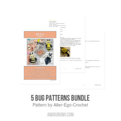 5 Bug Patterns bundle amigurumi pattern by Alter Ego Crochet