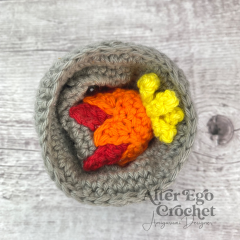 Reversible Volcano amigurumi pattern by Alter Ego Crochet