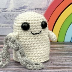 Mr. Ghost chenille amigurumi pattern by Alter Ego Crochet