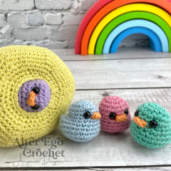 No Sew Duck Surprise Mama amigurumi pattern by Alter Ego Crochet