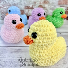 No Sew Robert the Rubber Duck amigurumi pattern by Alter Ego Crochet