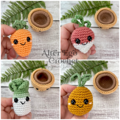 No Sew Veggies in Pots amigurumi by Alter Ego Crochet