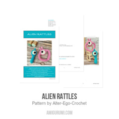 Alien Rattles amigurumi pattern by Alter Ego Crochet