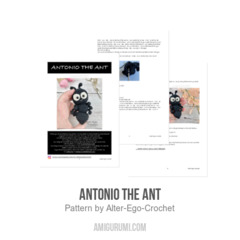 Antonio the Ant amigurumi pattern by Alter Ego Crochet
