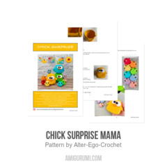 Chick Surprise Mama amigurumi pattern by Alter Ego Crochet