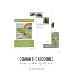 Conrad the Crocodile amigurumi pattern by Alter Ego Crochet