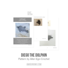 Diego the Dolphin amigurumi pattern by Alter Ego Crochet