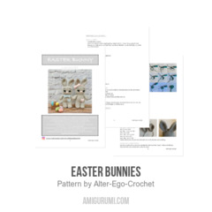 Easter Bunnies amigurumi pattern by Alter Ego Crochet