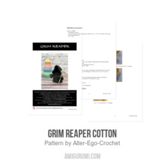 Grim Reaper cotton amigurumi pattern by Alter Ego Crochet