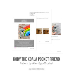 Kody the Koala Pocket Friend amigurumi pattern by Alter Ego Crochet