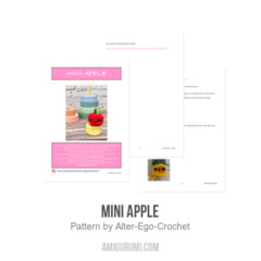 Mini Apple amigurumi pattern by Alter Ego Crochet