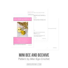 Mini Bee and Beehive amigurumi pattern by Alter Ego Crochet