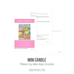 Mini Candle amigurumi pattern by Alter Ego Crochet