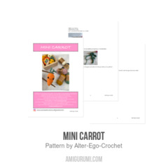 Mini Carrot amigurumi pattern by Alter Ego Crochet