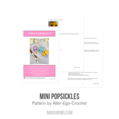 Mini Popsickles amigurumi pattern by Alter Ego Crochet