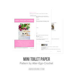 Mini Toilet Paper amigurumi pattern by Alter Ego Crochet