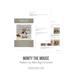 Monty the Mouse amigurumi pattern by Alter Ego Crochet