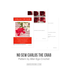 No Sew Carlos the Crab amigurumi pattern by Alter Ego Crochet