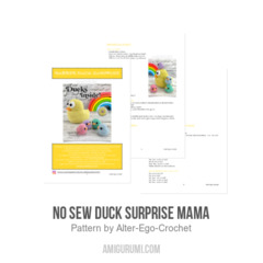 No Sew Duck Surprise Mama amigurumi pattern by Alter Ego Crochet