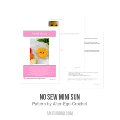No Sew Mini Sun amigurumi pattern by Alter Ego Crochet