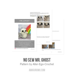 No Sew Mr. Ghost amigurumi pattern by Alter Ego Crochet