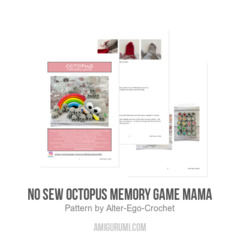 No Sew Octopus Memory Game Mama amigurumi pattern by Alter Ego Crochet