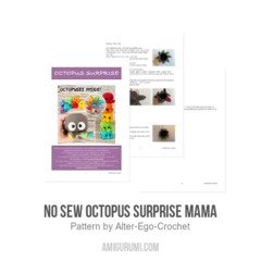 No Sew Octopus Surprise Mama amigurumi pattern by Alter Ego Crochet