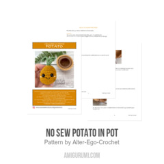 No Sew Potato in Pot amigurumi pattern by Alter Ego Crochet