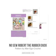 No Sew Robert the Rubber Duck amigurumi pattern by Alter Ego Crochet