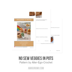 No Sew Veggies in Pots amigurumi pattern by Alter Ego Crochet