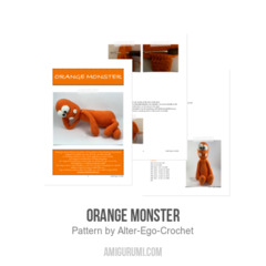 Orange Monster amigurumi pattern by Alter Ego Crochet