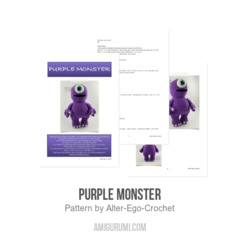 Purple Monster amigurumi pattern by Alter Ego Crochet