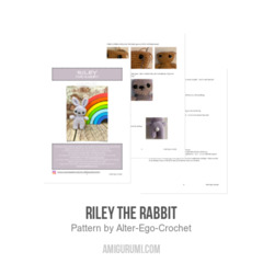 Riley the Rabbit amigurumi pattern by Alter Ego Crochet