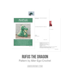 Rufus the Dragon amigurumi pattern by Alter Ego Crochet