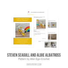 Steven Seagull and Albie Albatross amigurumi pattern by Alter Ego Crochet