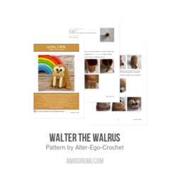 Walter the Walrus amigurumi pattern by Alter Ego Crochet