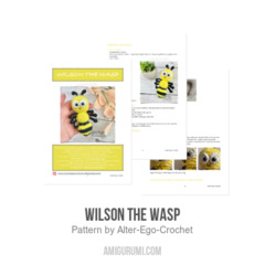 Wilson the Wasp amigurumi pattern by Alter Ego Crochet