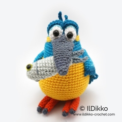 Kip the Kingfisher amigurumi pattern by IlDikko