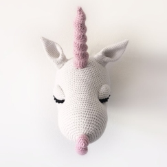 Crochet Unicorn Head Mount