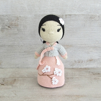 Cherry Blossom Girl amigurumi pattern by Tejidos con alma