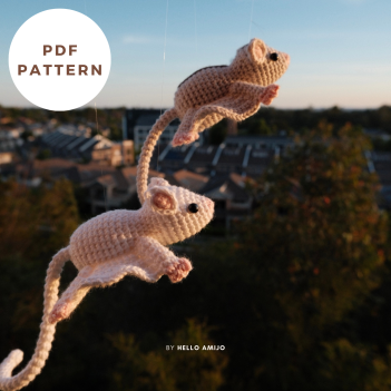 Sugar Glider Crochet Pattern PDF amigurumi pattern by Hello Amijo