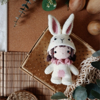 Chibi WYLO in rabbit costume amigurumi pattern by woolly.doodly