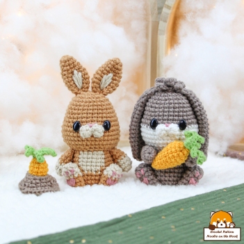 ChubBie - Pixie and Blaze the bunni amigurumi pattern by Noobie On The Hook