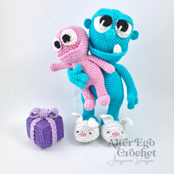 Fathers Day Monsters amigurumi pattern by Alter Ego Crochet