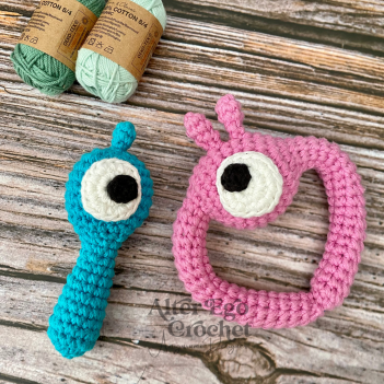 Alien Rattles amigurumi pattern by Alter Ego Crochet